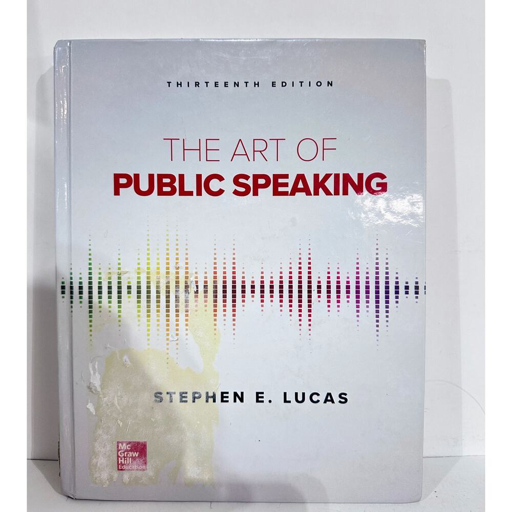 The Art of Public Speaking Stephen E Lucas HC Fair Sticker Residue
